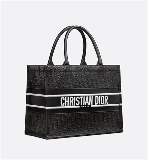 dior book tote black dior oblique embossed calfskin